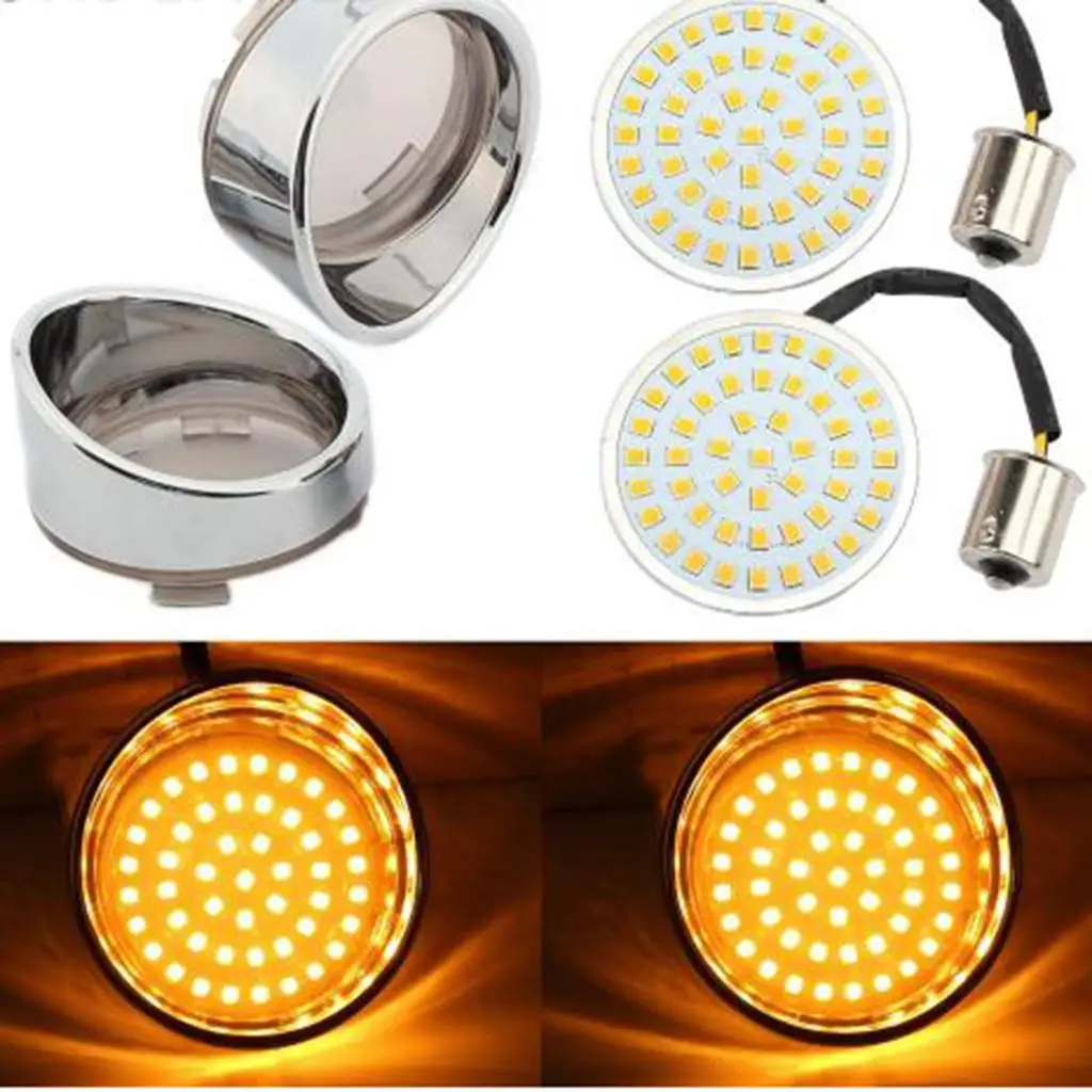 2 "-style 1156 LED bianco + ambra inserti di svolta luci per