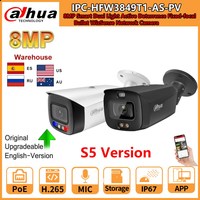Dahua IP Camera 8MP IPC-HFW3849T1-AS-PV Dual Light Active Deterrence Fixed-focal Bullet WizSense Camera Built-in MIC Speaker