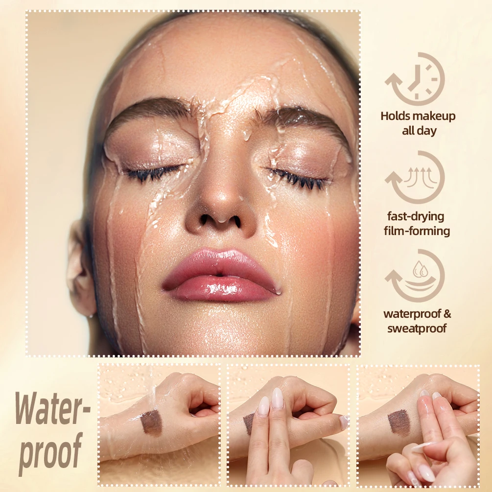 Qibest líquido sobrancelha gel realçadores à prova dwaterproof água creme de sobrancelha pigmentos tatuagem matiz longa duração à prova dwaterproof água tintura sobrancelha maquiagem