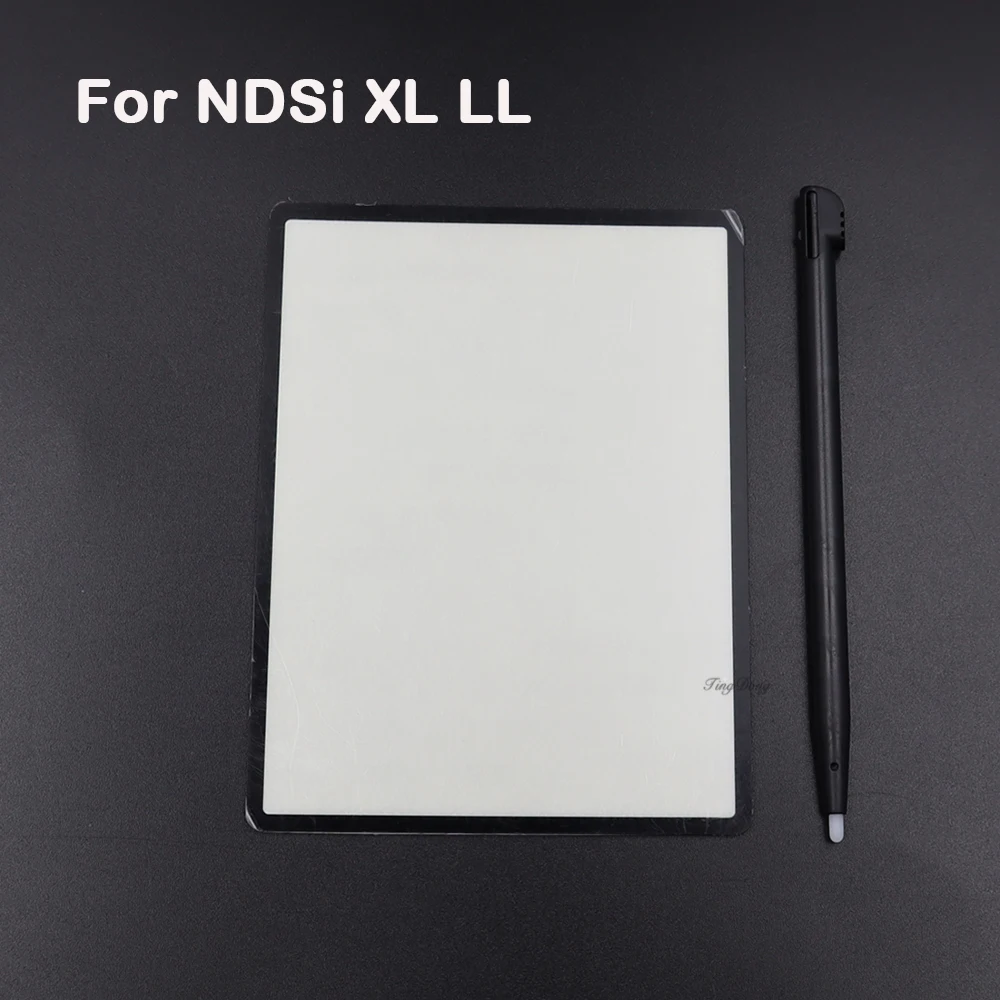 1 комплект для NDSi XL LL, верхняя крышка объектива ЖК-экрана для игровой консоли Nintend DSi NDSi, пластиковый стилус, комплект верхней защитной панели