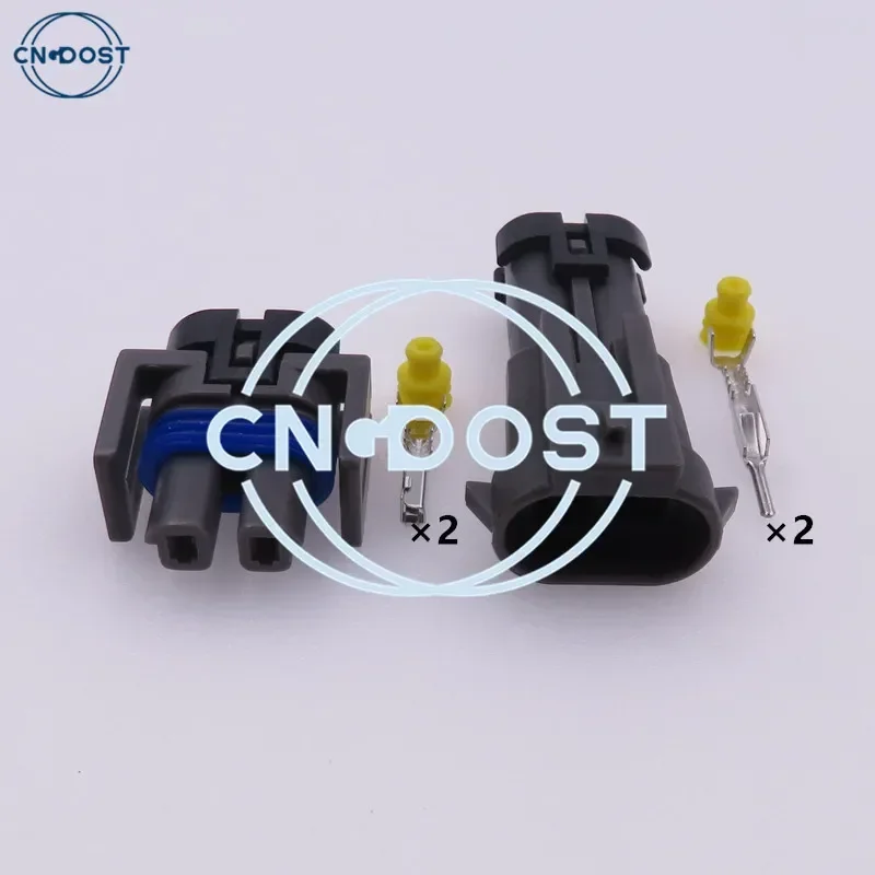 1 Set 2 Pin Automotive Wire Cable Connector Compressor Air Conditioner Connector AC Assembly For Buick Chevrolet