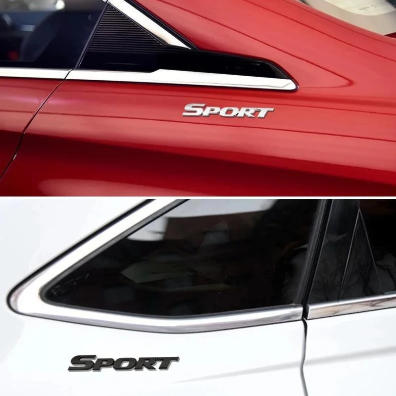 3D كروم سيارة رسائل شعار معدني الرياضة شعار شارة ملصقات رياضية اكسسوارات السيارات الخلفي الجذع #2