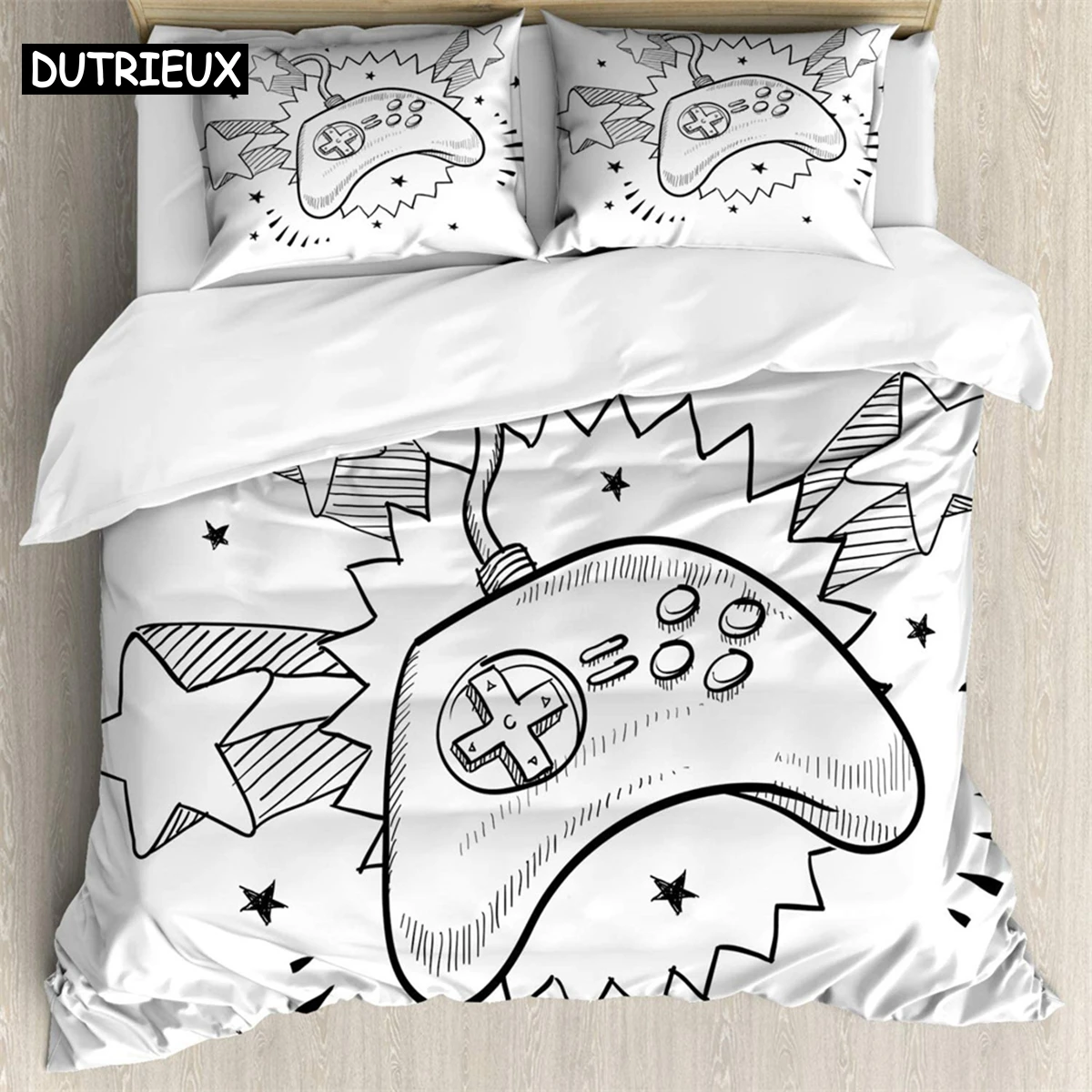 Gamepad 3Pcs Bedding Sets 3D Digital Printing Custom Quilt Duvet Cover Set  Home Queen King Quilt Pillowcase