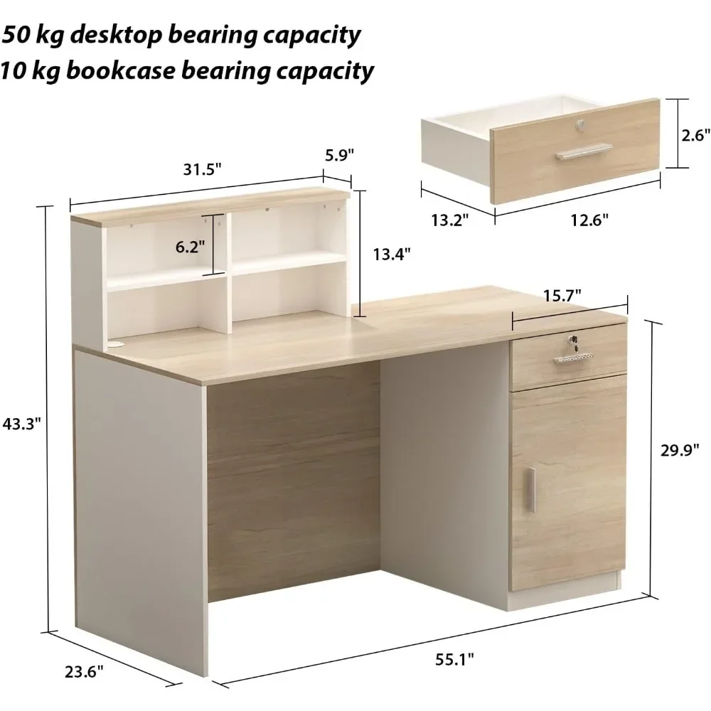 Rectangular Wood Reception Desk See Working Desk