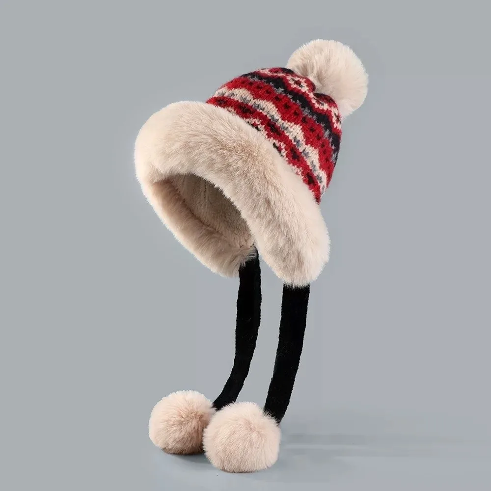 جديد محبوك قبعة رشاقته Pompom سدادات حماية الأذن قبعة Coldproof يندبروف البلوز قبعة لركوب الدراجات في الهواء الطلق التزلج