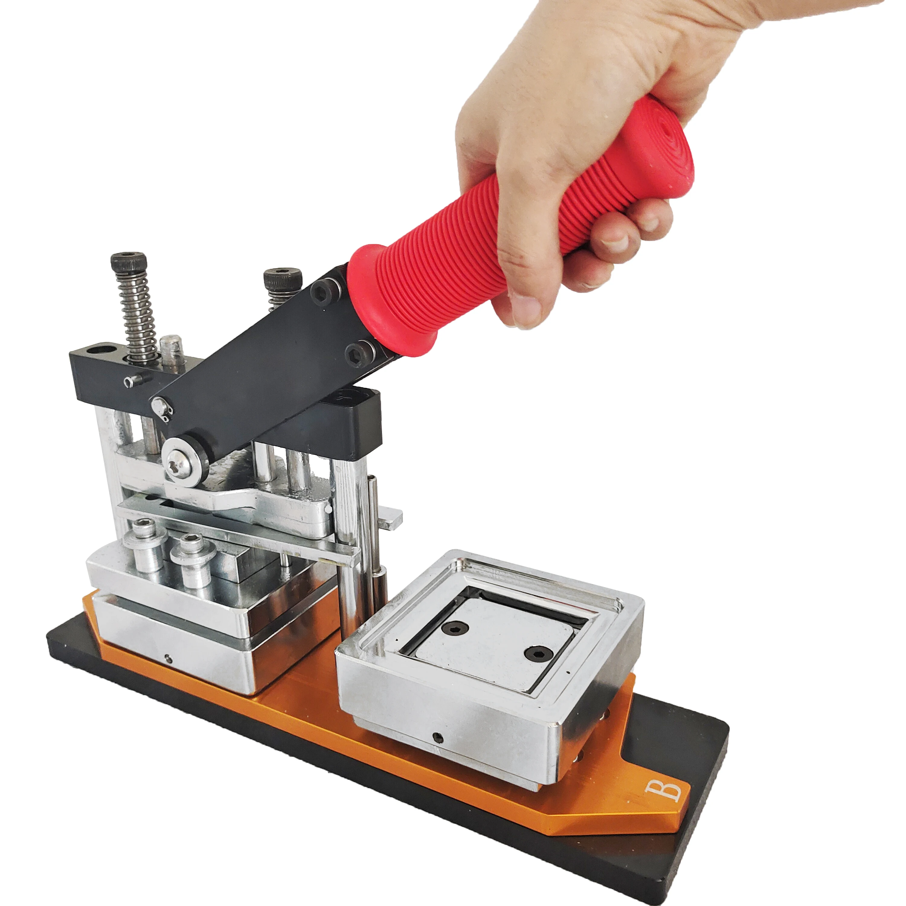 Qwinn 2026Hot sell 50*50 mm 2*2 Inch Tourist Souvenir Tin Square Fridge Magnet Machine Kit Machine Paper Cutter + 1000 Pcs