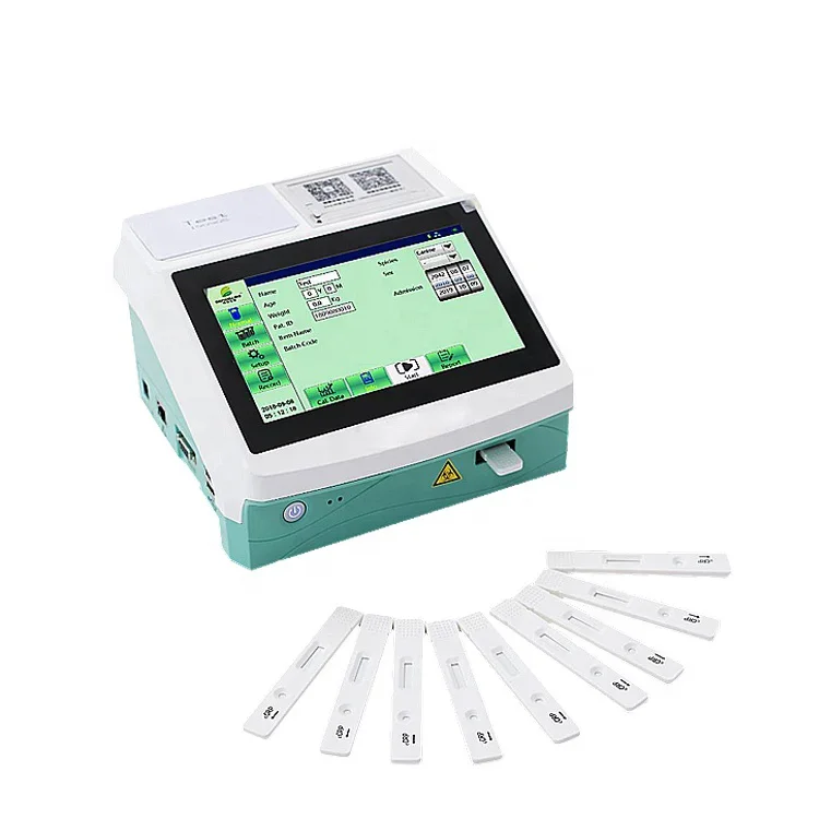 Veterinary Fluorescence Immunoassay Analyzer Dog Canine Progestery Test /crp/saa/cpv/cdv Test Machine