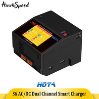 HOTA S6 15A Dual Channel Smart Ultra Small Size Charger AC400W /DC650W For Lipo LiHV LiFe LiIon NiZn NiCd NiMH Battery