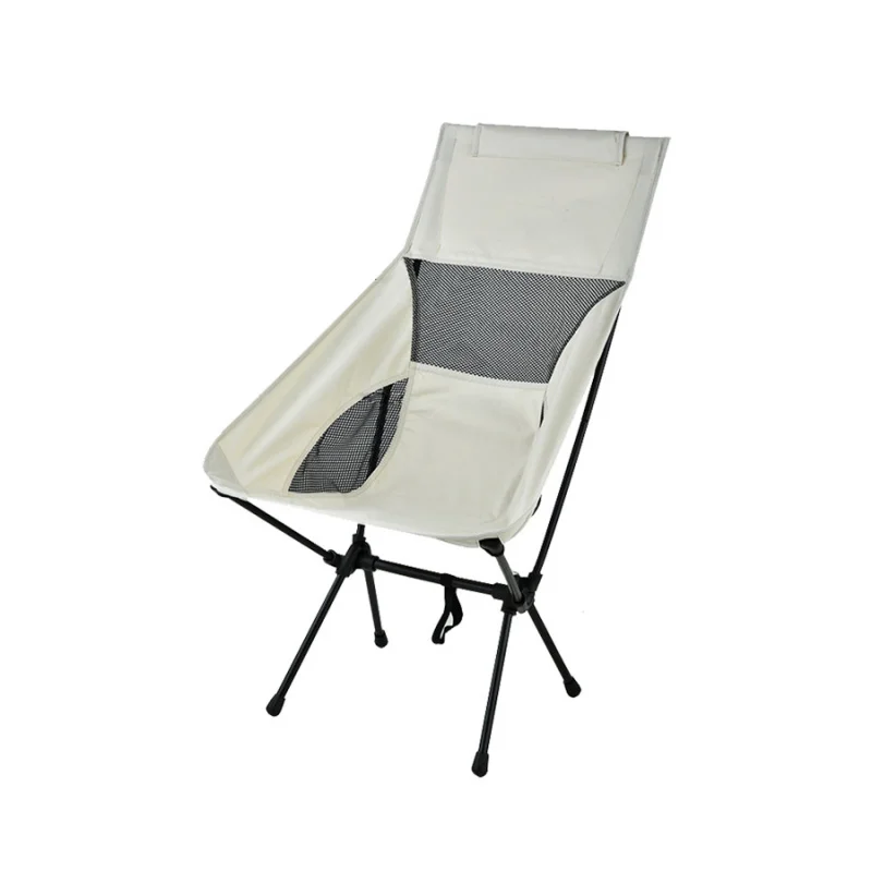 Outdoor moon chair folding chair cross-border portable gray light chair fishing heightening portable high-back camping beach