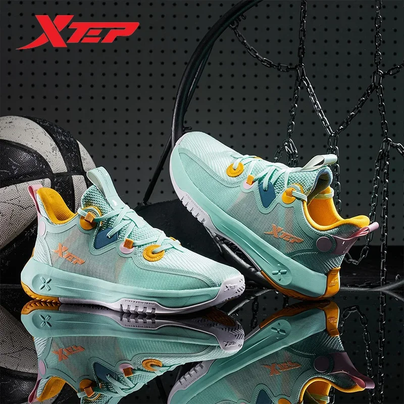 Xtep BLADES Men Basketball Shoes Mid-Top Comfortable Breathable Wear-Resistant Sports Shoes For Men Sneakers Male 878119120013