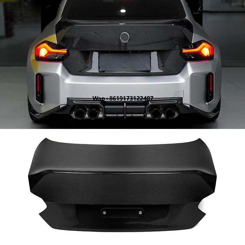

Hot Rear hood Dry Carbon Fiber Car Trunk Cover Lip CS Style for M2 G87 G42 2023+ G42 2 Series Rear Trunk Rear Trunk Cover
