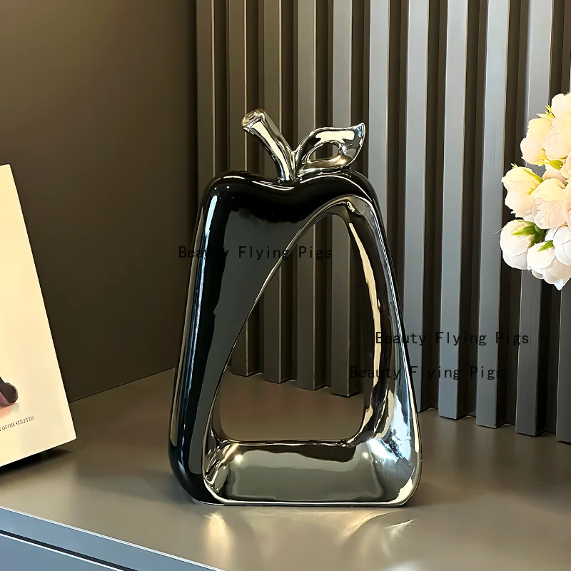 Ceramic luxury home living room bedroom apple ornaments high-end decorative crafts