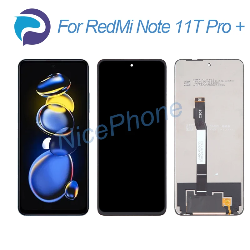 

For RedMi Note 11T Pro + LCD Display Touch Screen Digitizer Replacement 6.6" 22041216UC For RedMi Note 11T Pro Plus Screen