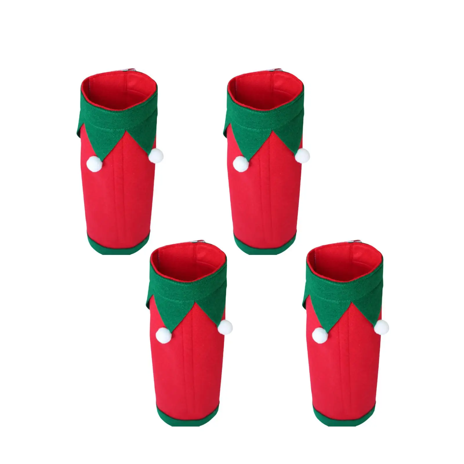 4 قطعة عيد الميلاد الحصان الساق يلتف الحصان اكسسوارات والعتاد الاحترار عيد الميلاد الخيول ديكور قابلة لإعادة الاستخدام تنفس الساق الحرس #2