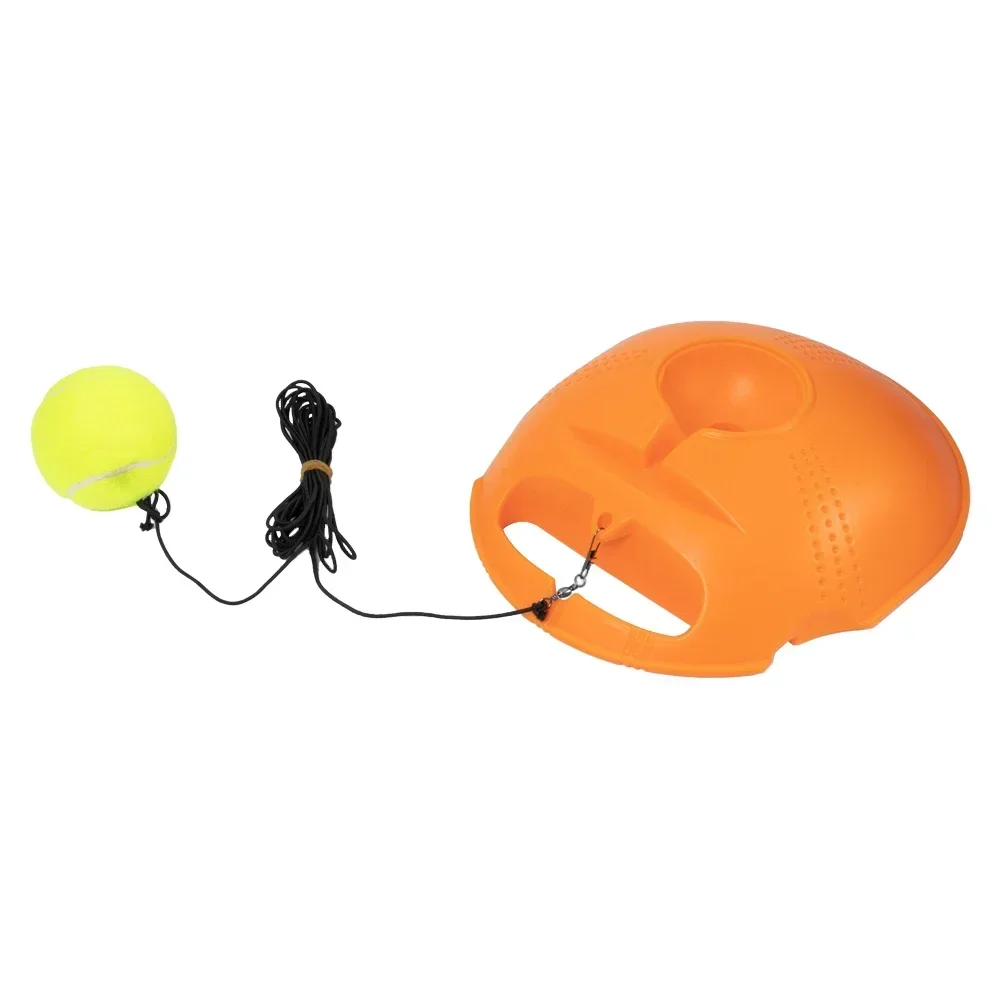 Single Tennis Trainer Tennis Practice Device Heavy Duty Tennis Training Equipment Rebound Ball with Long Elastic Rope Aids Base