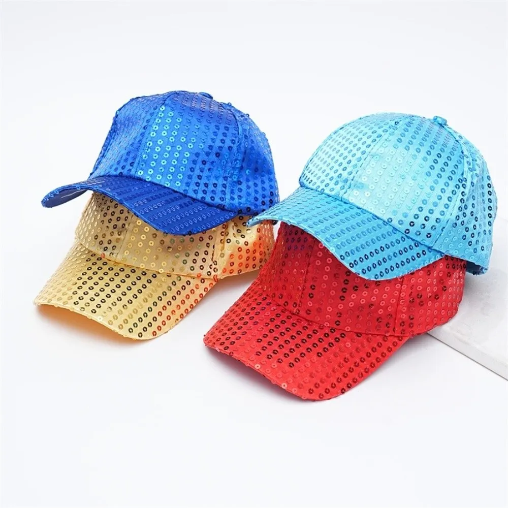 Fashion Sequin Sequins Baseball Cap Shiny Brilliant Sun Cap Performance Hip Hop Glitter Peaked Cap Wedding