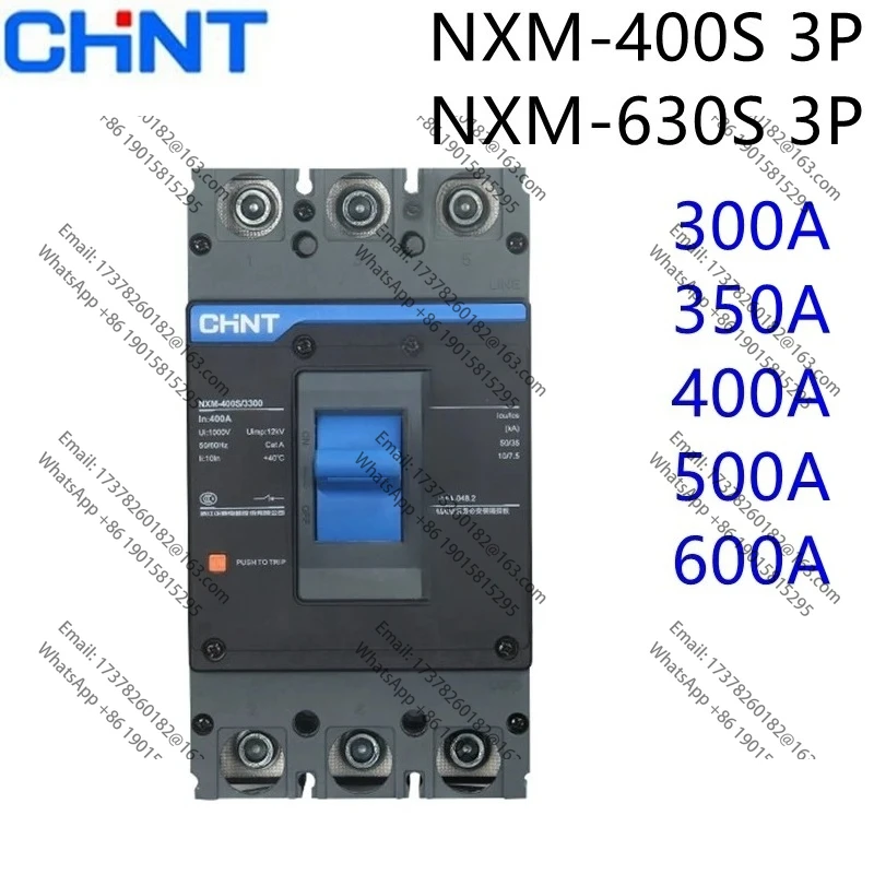 

CHiNT-disyuntor con caja moldeada, interruptor de aire 3P NM1 NXM NXM-630S 3300, 630A, 400A, 500A, 350A, 315A, MCCB, Original