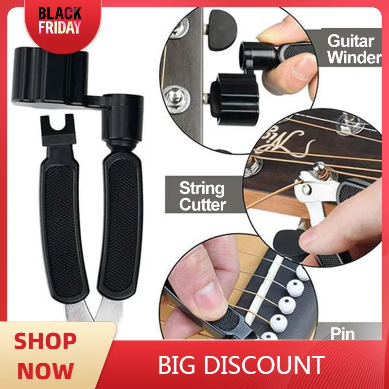 

Guitar String Winder +String Cutter +Bridge Pin Puller 3 IN 1 Guitar String Peg Winder Guitar Repair Changing Tool