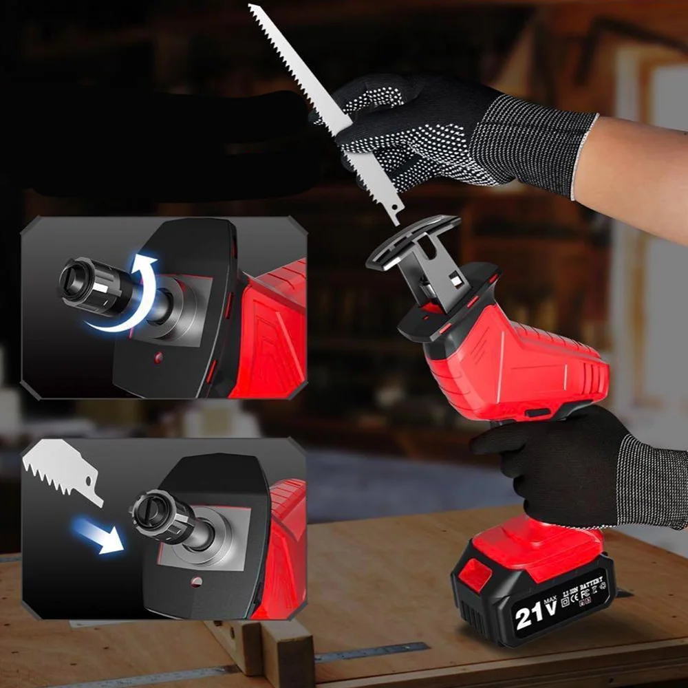 منشار DewinLVD الكهربائي Goddess Sabre منشار قطع الأشجار المعدنية متعدد الوظائف اللاسلكي ﻿ أداة كهربائية لدبوس بطارية ميلووكي 21 فولت