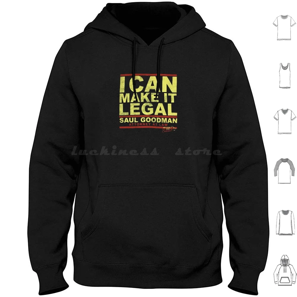 Can Make It Legal Sudadera con capucha de algodón de manga larga Better Call Saul Netflix Brba Bcs Better Call Saul I Can Make It Legal Better