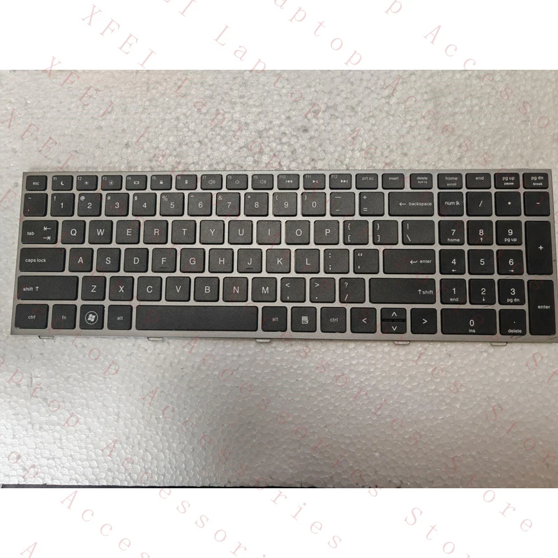 

Клавиатура D US для HP Probook 4540 4540s 4740 4740s 4545 4545s, серебристая рамка, американская раскладка