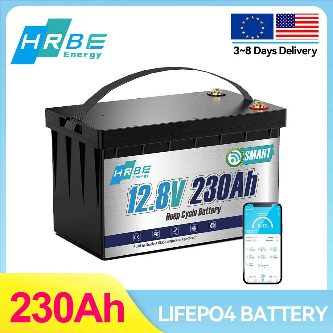 

12V 230Ah LiFePO4 Battery,Built-in 150A BMS,2944Wh Energy Lithium Battery,7500+ Cycles for Your RVs,Solar System,Off-Grid,Camper