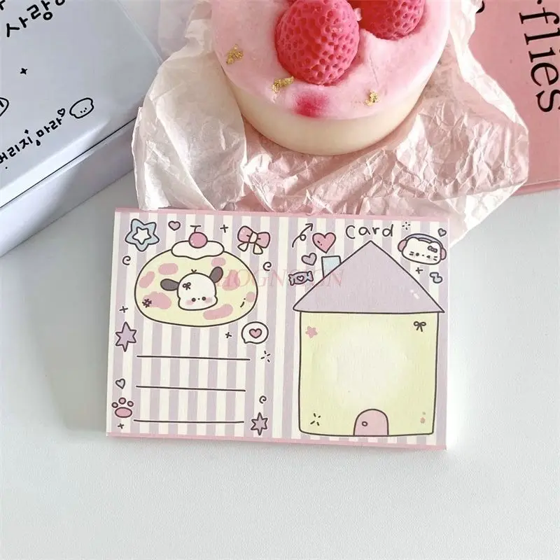 1book Cute and minimalist notebook with tearable student notes, high aesthetic decorative sticky notes