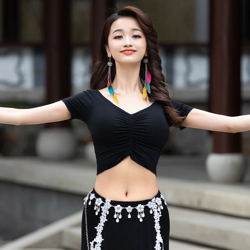 Top aus Modal-Baumwolle, orientalischer Tanz, Performance, Anfänger, Fairy Sle ort Sve, Bauchtanz-Übungskostüm für Damen