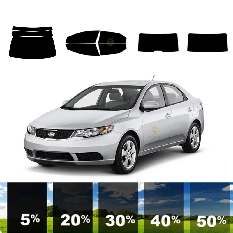 

precut Removable Window Tint Film For Car 100% UVR 5%-70%VLT Heat Insulation Carbon ﻿For KIA FORTE 4 DR SEDAN 2010-2013