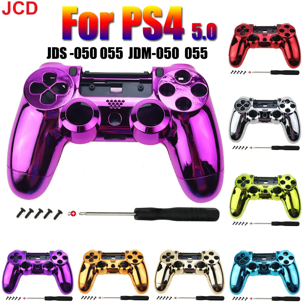 

JCD 1 шт. для PS4 5,0, хромированная Высококачественная оболочка JDM-050 055, детали для замены контроллера, джойстик и инструмент с внутренней рамкой