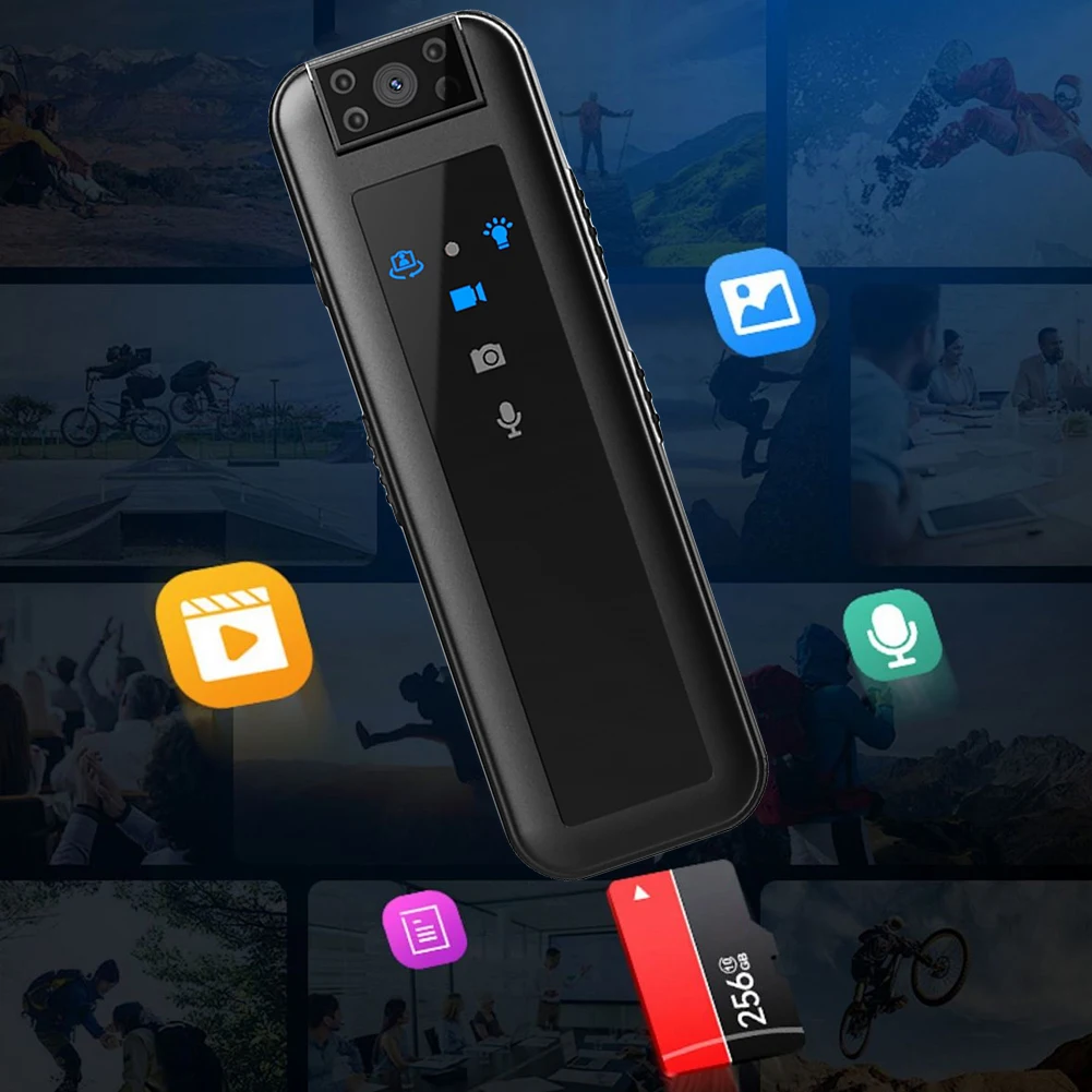 Mini Invisible Motion Camera HD1080P Law Enforcement Recorder Infrared Night Vision Outdoor Sports Camera Back Clip