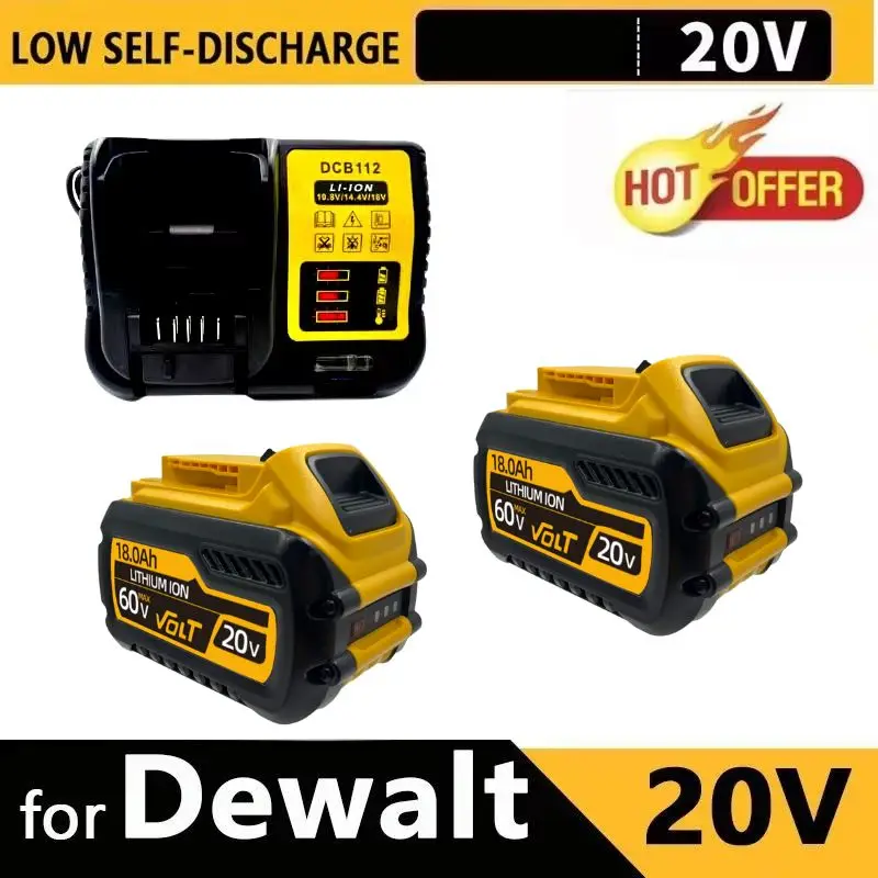 for DEWALT 60V maximum lithium-ion battery, suitable for DCB609, DCB184, DCB200 DCB204, DCB205, DCB2