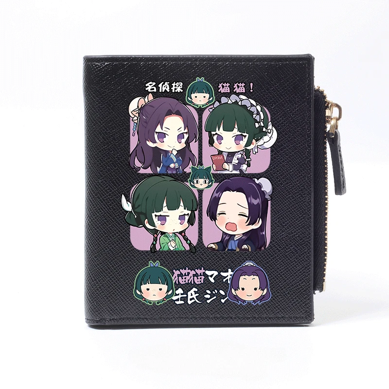 The Apothecary Diaries Wallet Anime Figure Maomao Kawaii Card Bag Short Zipper Printed Pu Leather Coin Purse Gift for Girl Women