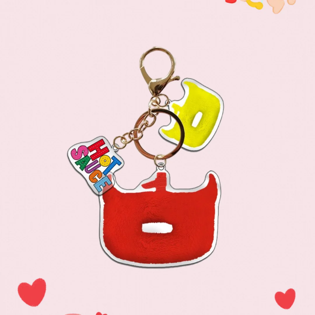 Kpop Babymonster HOT SAUCE Новый брелок для альбома 3 шт. Подвески POP-UP Store Брелок для ключей Летняя сумка Подвески RUKA PHARITA AHYEON RAMI Подарок