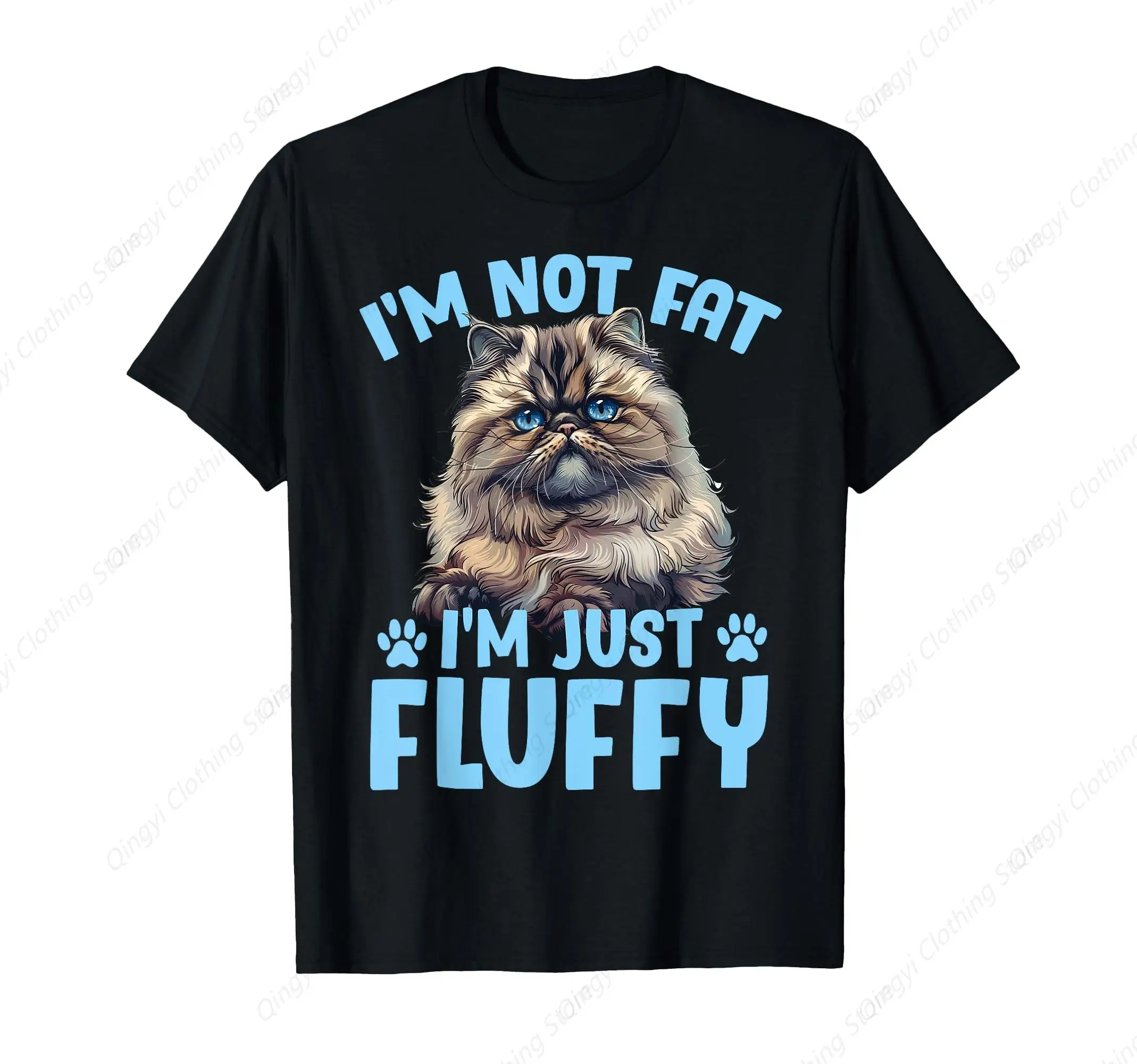 

Persian Cat I'M Not Fat I'M Just Fluffy Funny T-Shirt
