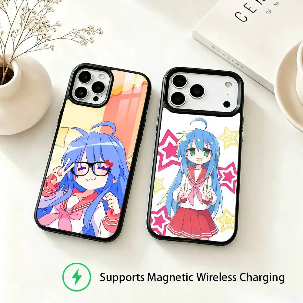 K-Konata Izumi L-Lucky S-Star Phone Case For iPhone18,17,16,15,14,13,12,11 Plus,Pro Allows magnetic wireless charging