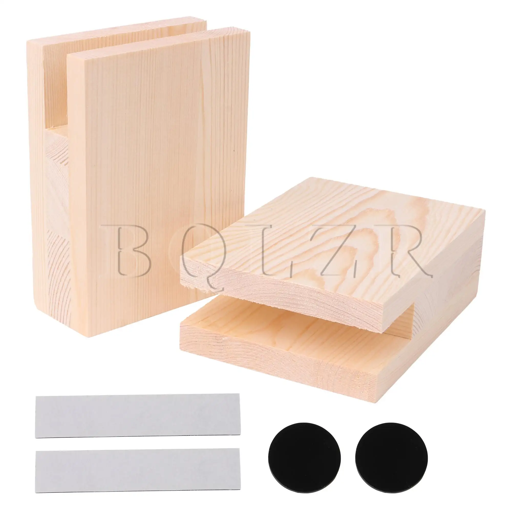 2PCS 2x10CM Groove Wood Furniture Lifter Bed Sofa Table Risers Add 10cm BQLZR