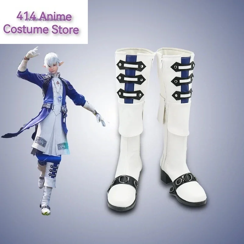 Anime Game FINAL FANTASY Alphinaud Leveilleur Cosplay Boots Shoes Halloween Carnival Party Costume