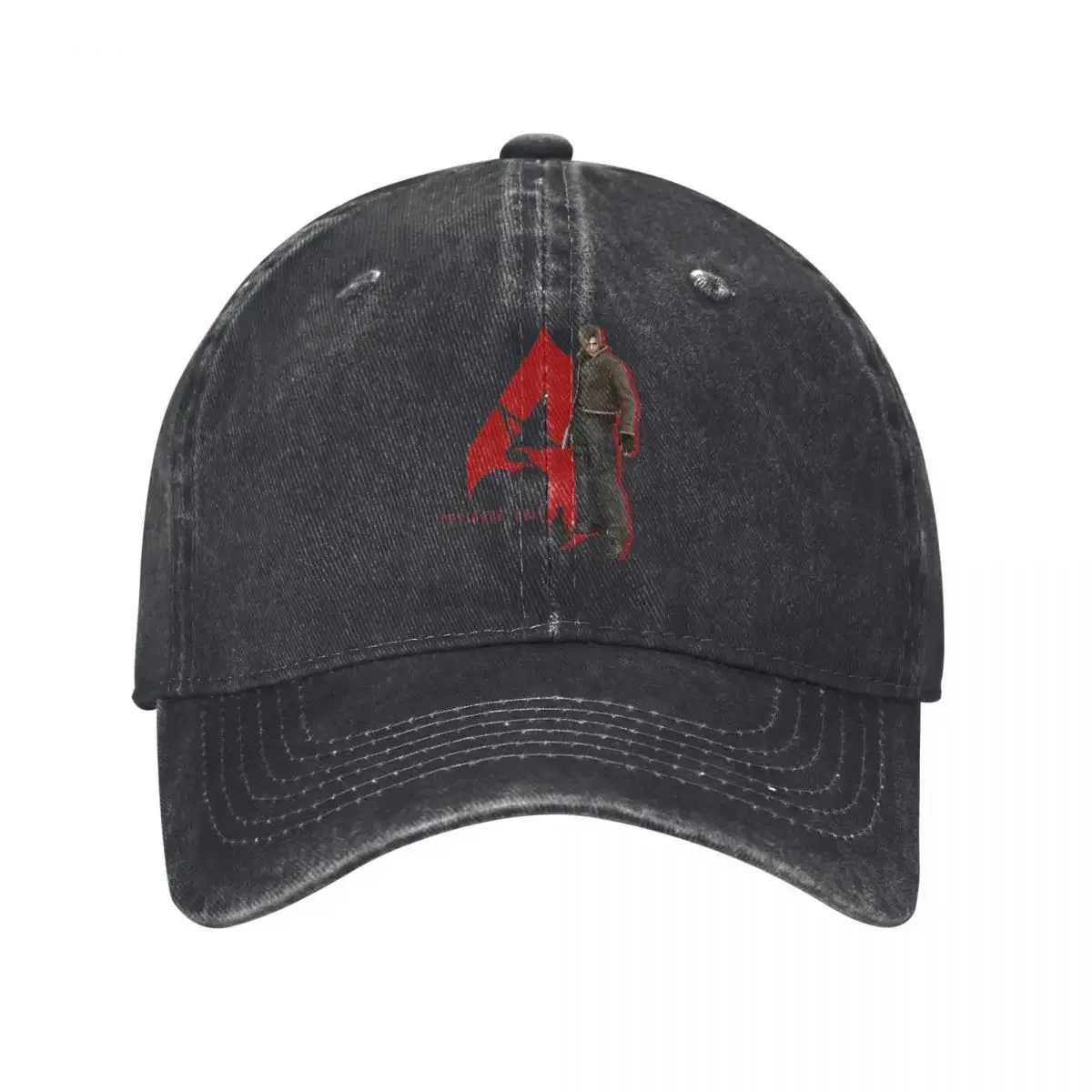 New Resident Leon Eviled 4 Baseball Caps Vintage Distressed Washed Game Umbrella Snapback Cap Men Women Outdoor Adjustable Hats