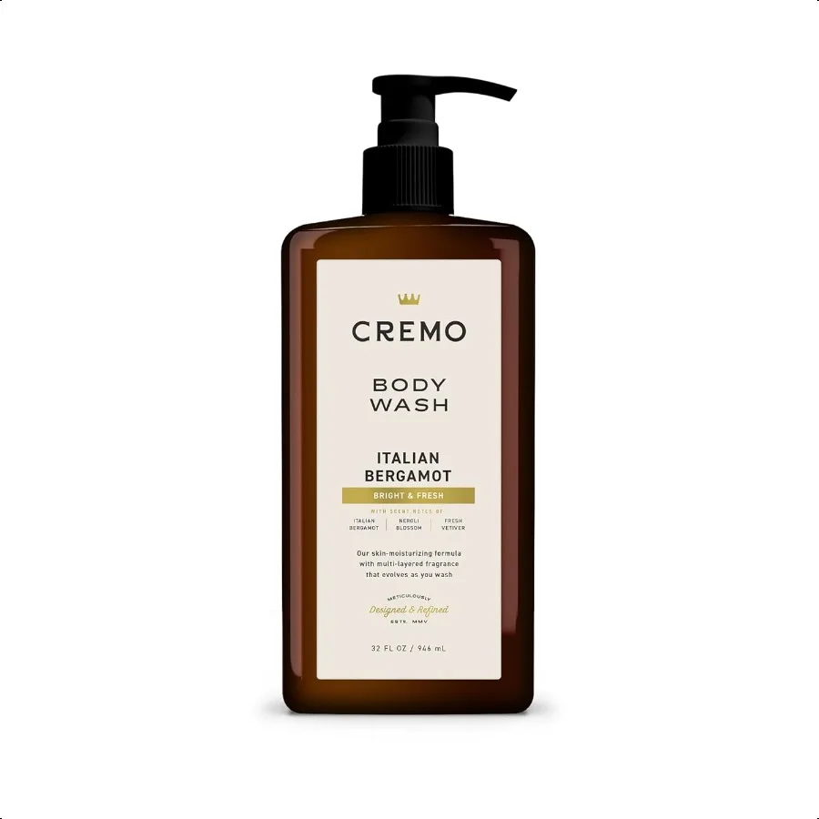 

RichLathering Italian Bergamot Body Wash for Men Notes of Italian Bergamot Neroli Blossom and Fresh Vetiver 32 Fl Oz