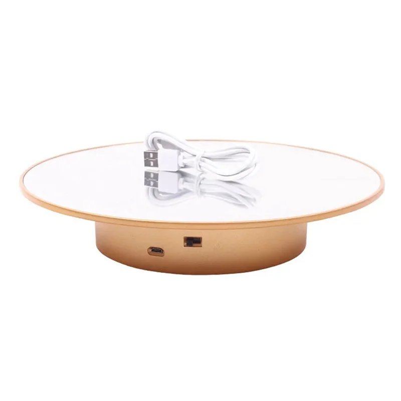 Gold Electric Wig Display Turntable