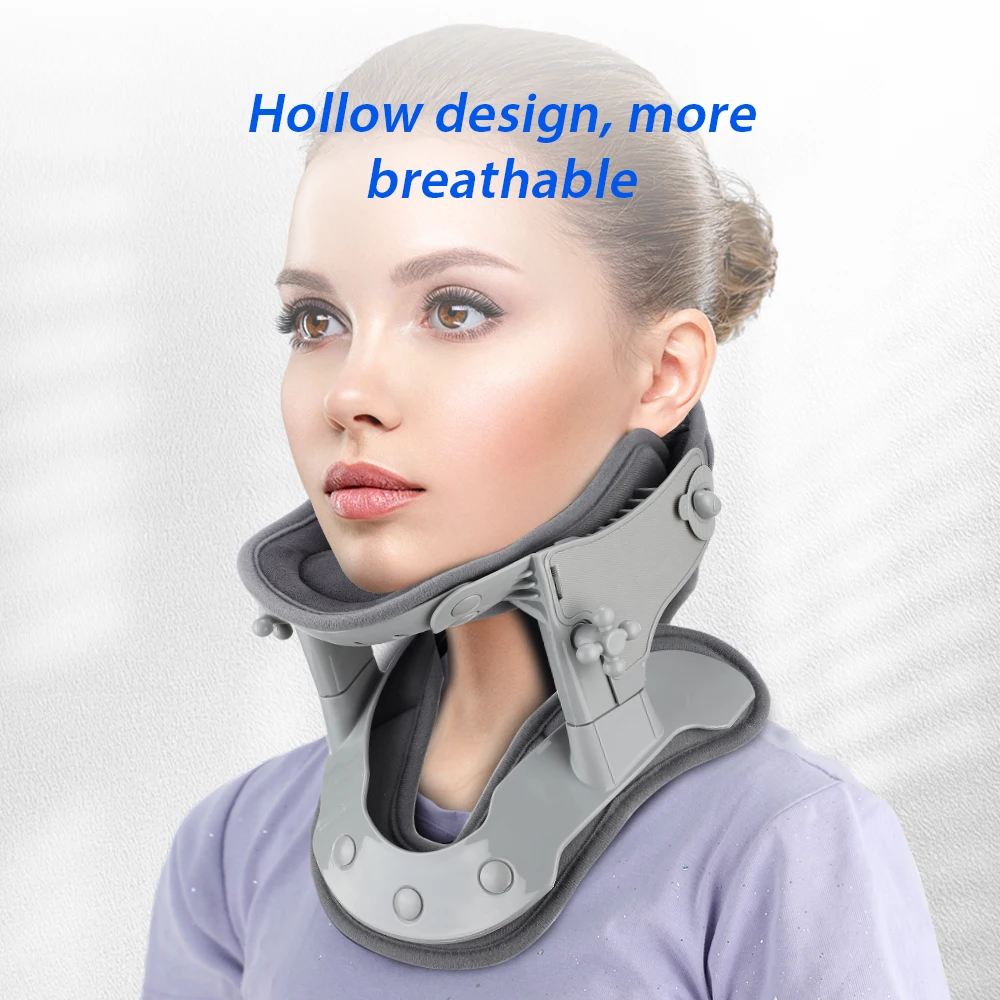 Neck Cervical Traction Adjustable Heating Cervical Support Posture Correction Collar Stretcher Neck Retractor for Chirdren Adult