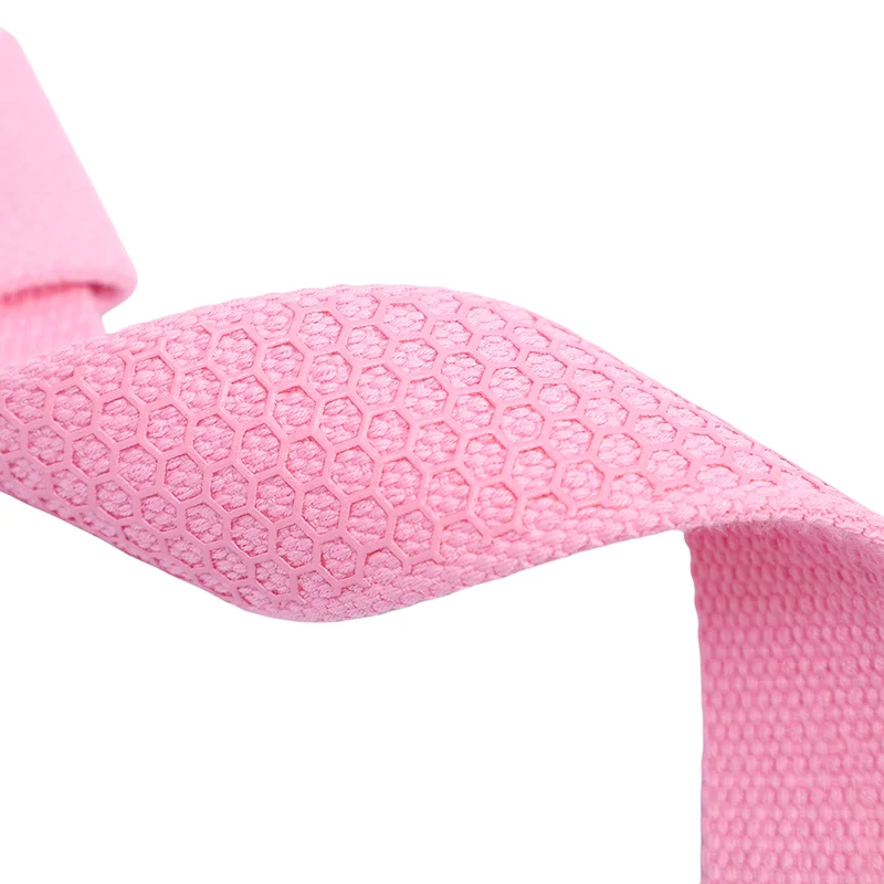 Hexagonal Silicone Printed Anti Slip Lifting Straps Customized Adjustable Weightlifting Wrist Straps for Gym Fitness Training