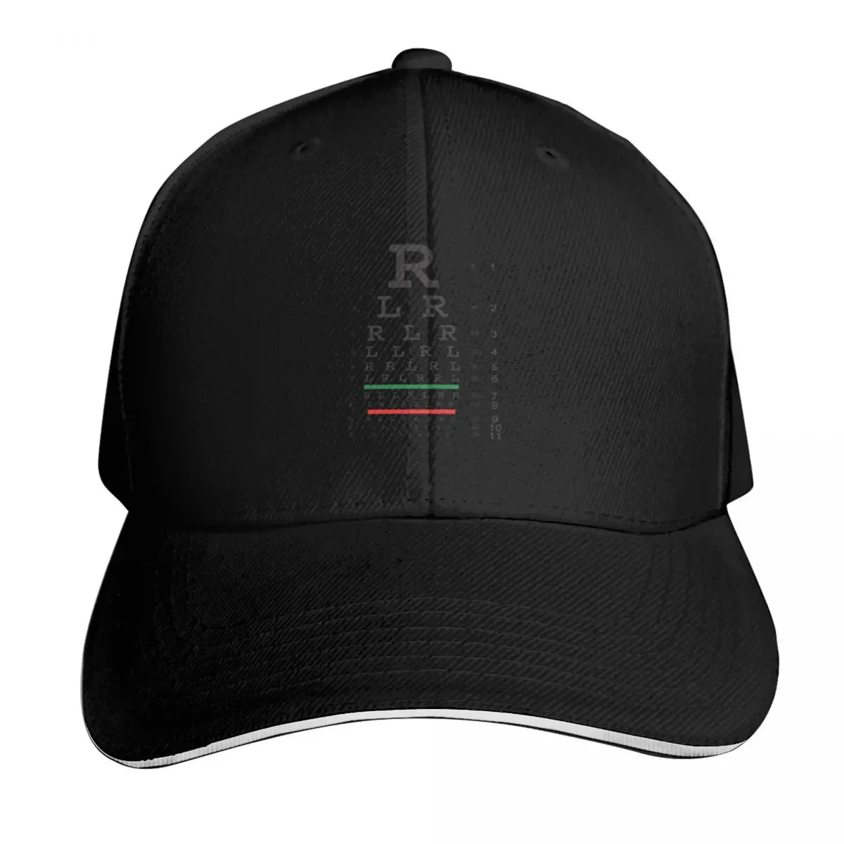 DRUMMER EYE TEST CHART Baseball Cap Summer Beach Travel Streetwear Hip Hop Trendy Vintage Retro Embroidered