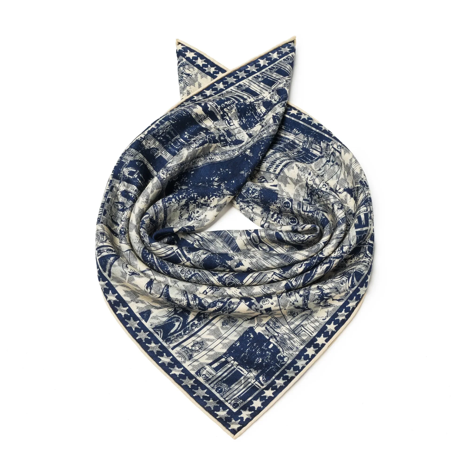 

European and American square wool silk scarves shirts with small scarves
