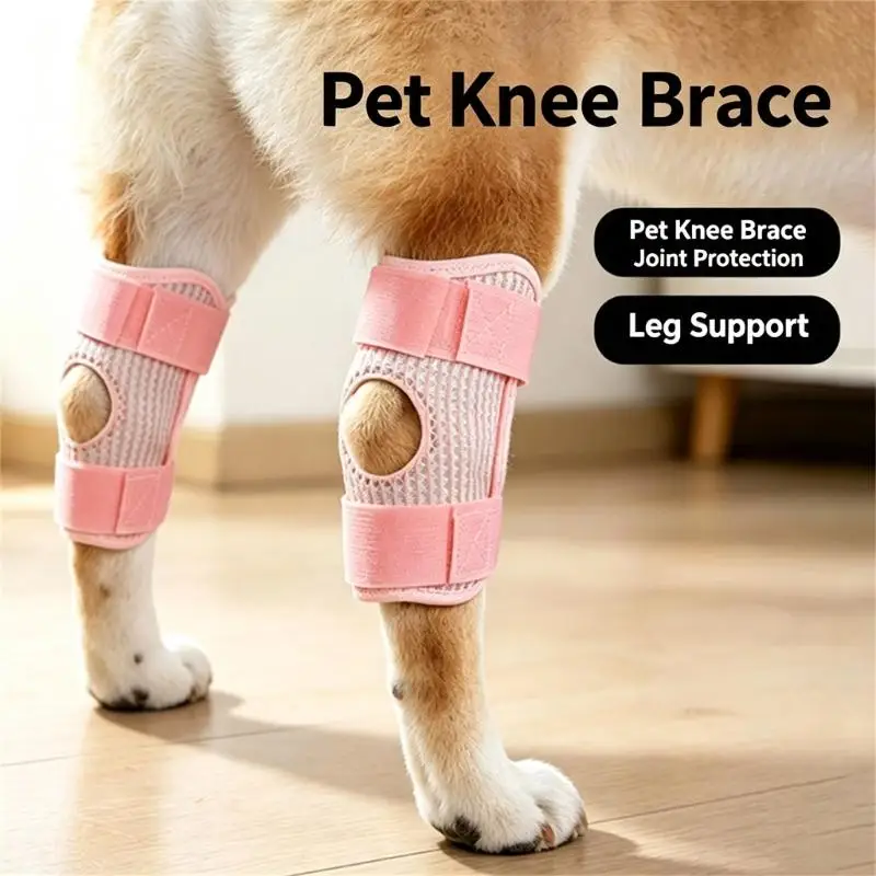 L43A Dog Leg Support Sleeves Joint Wrap, Open Center Cover with Secure Fastening for Home Use, Yard Time, and Regular Outings
