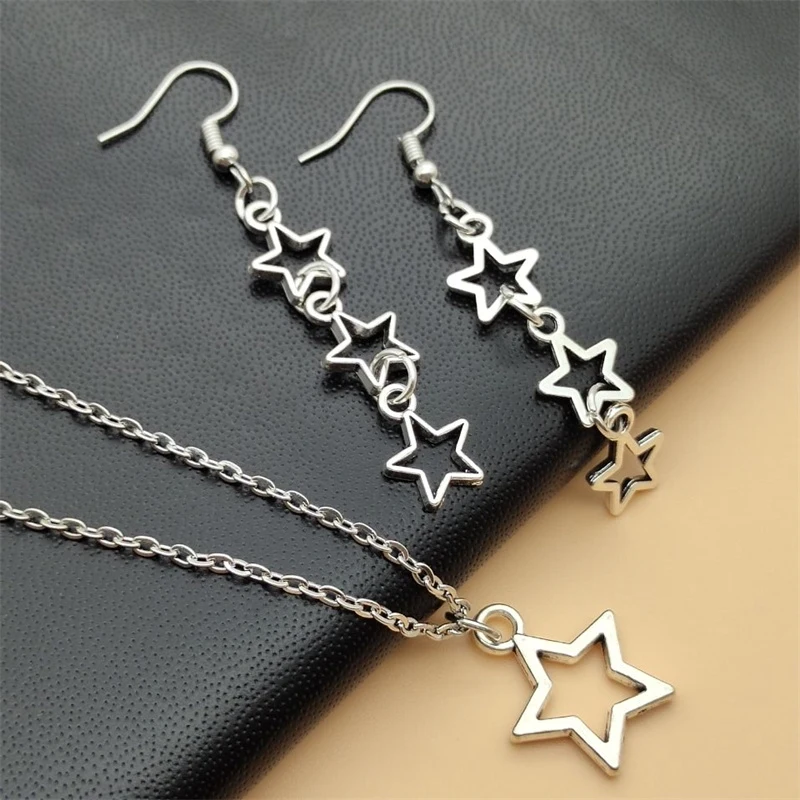 Brincos De Bruxaria Moderna Para Crianças, Colar De Estrelas, Estrelas Charme, Presentes De Bruxa, Novo