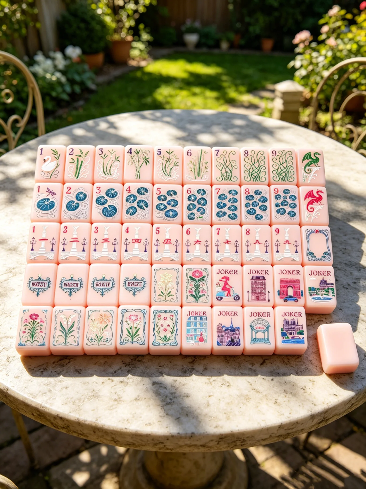 160 Pieces of Pink Paris-Style Acrylic Crystal American-Styl