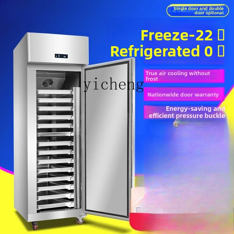 

ZC Freezer Commercial Stainless Steel Freezer Baking Plug Freezer Kitchen Vertical Baking Pan