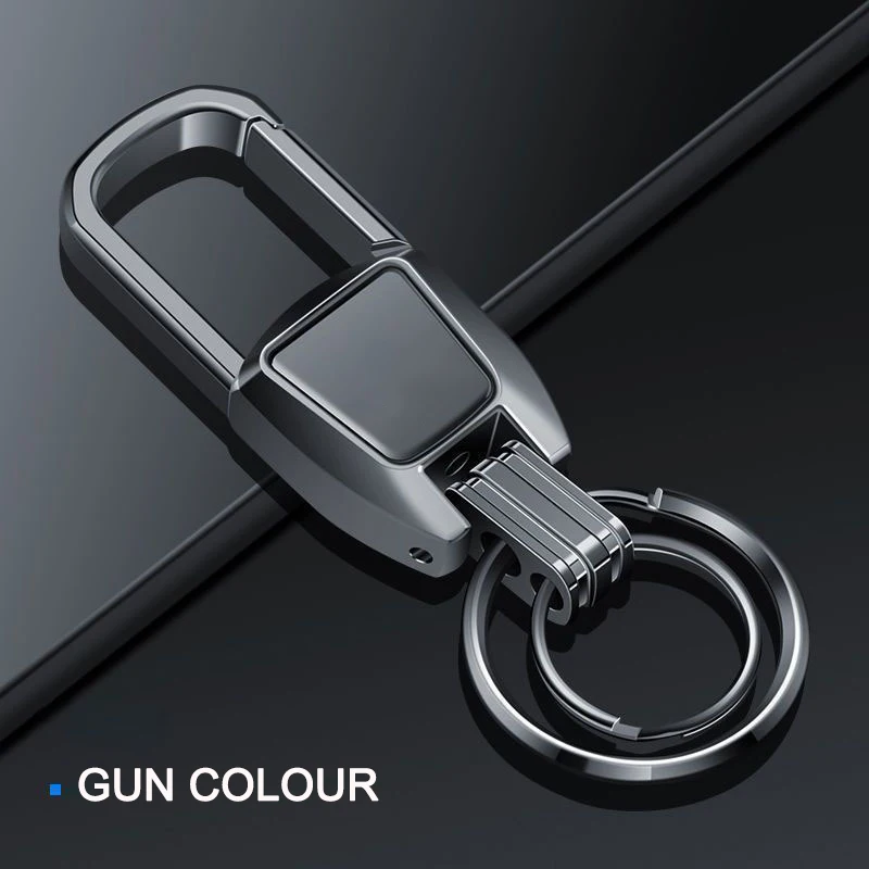 Simple Fashion Creative Trend Leather Keychain Men's Women's Metal Waist Keychain Best Gift Key Ring Car Keychain Jewelry Gifts